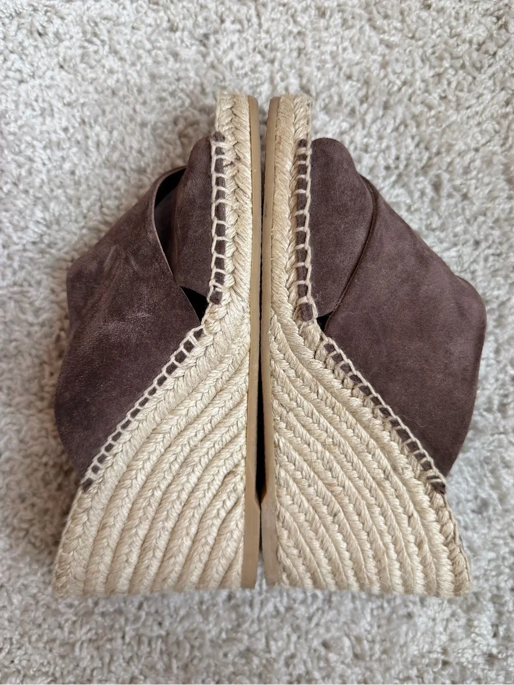 Vince Gaelan Suede Espadrille Wedge Sandal - Size 6M